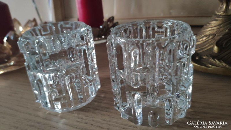 Pair of Frantisek vízner labyrinth candle holders