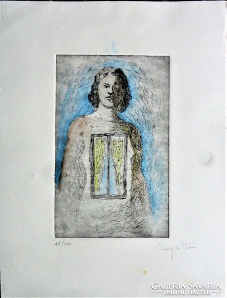 Original etching by Rene' Magritte!