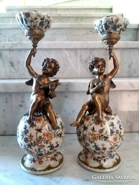 Baroque style - putto candle holders