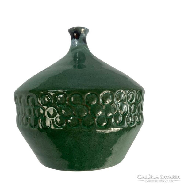 California studio - poison green ceramic vase