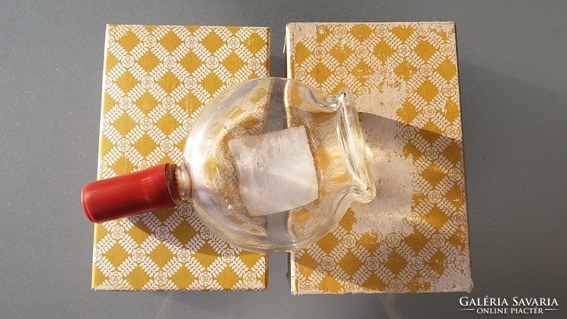 Régi kölnis üveg Florena vintage parfümös üveg dobozában