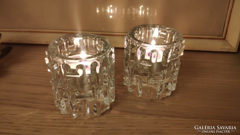 Pair of Frantisek vízner labyrinth candle holders