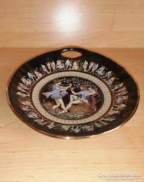 Görög porcelán tányér kínáló tál 20*21,5 cm (n)