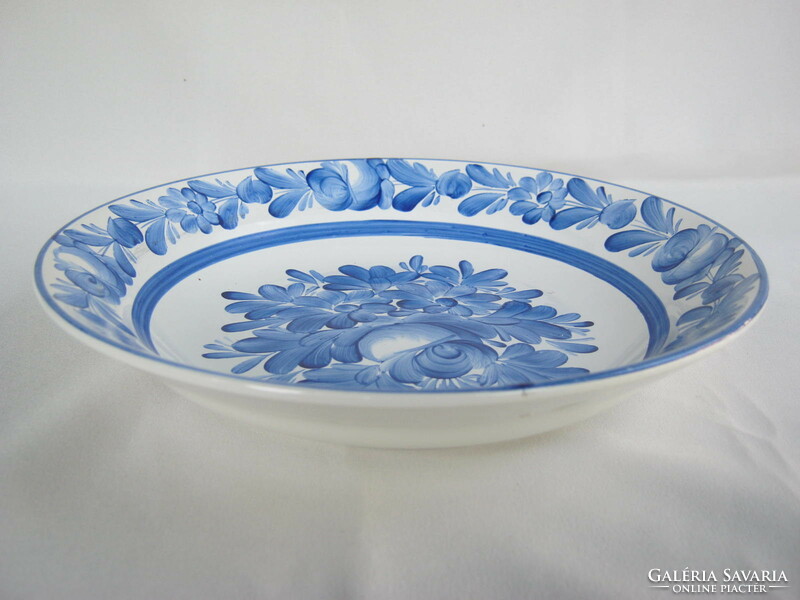 Gránit kerámia fali tál tányér dísztányér kék festéssel