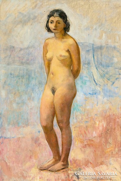 Henri lebasque - standing naked girl - reprint