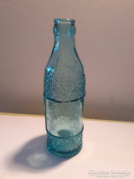 Retro soda glass forest bambi blue bottle