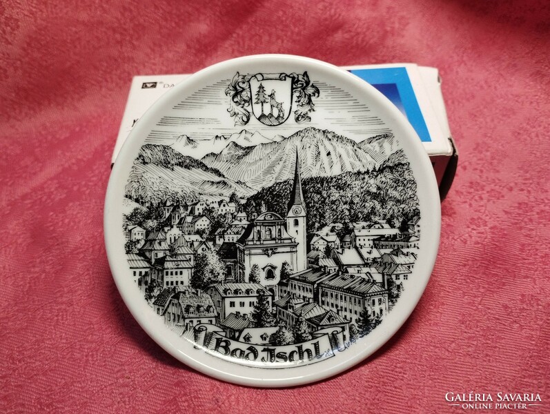 Hand-painted porcelain ring plate, coaster