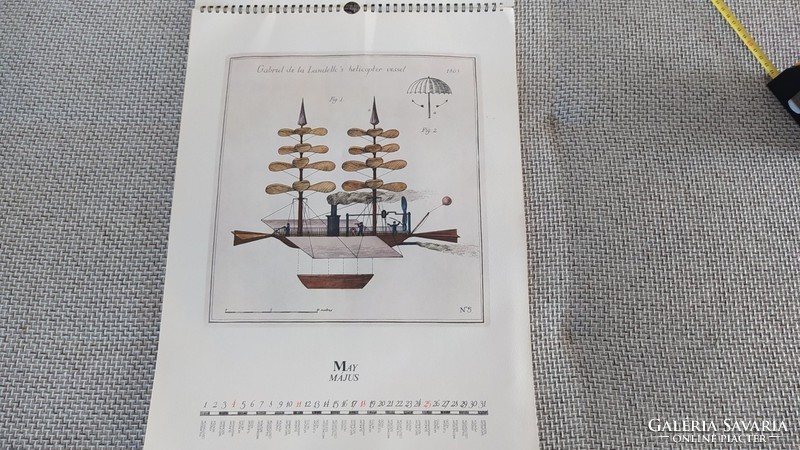 (K) malév calendar gabriel de la landelles's helicopter vessel 1863 flight)