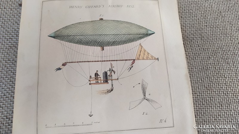 (K) Malév naptár Henry Giffard's Airship 1852( repülés)