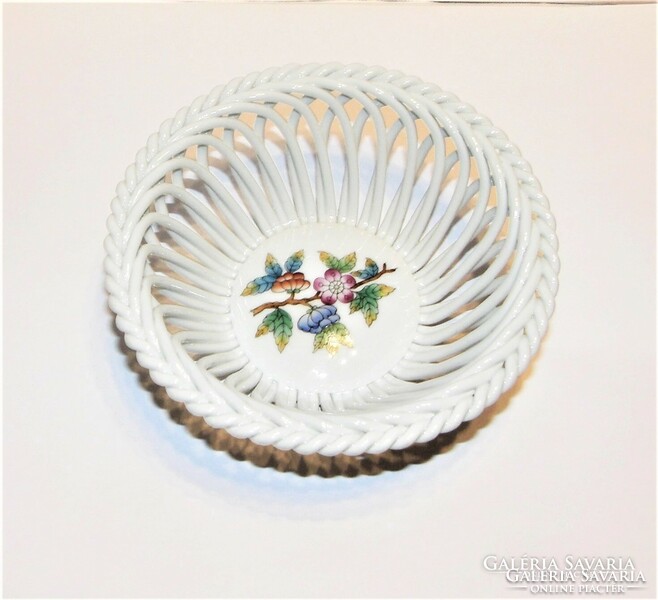 Herend Victorian patterned wicker bowl 13 cm