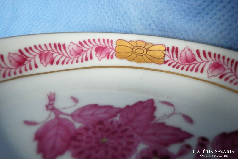 Herend purple painted Appony pattern ashtray