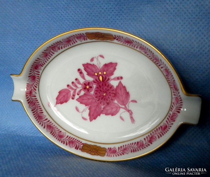 Herend purple painted Appony pattern ashtray