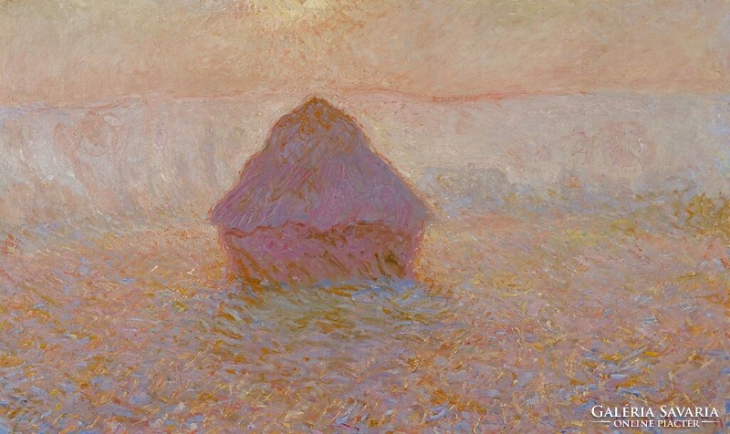 Monet - Szénakazal a ködben - reprint