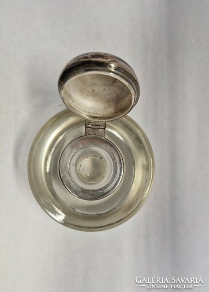 Tintatartó, ólomüvegből, kör alakú