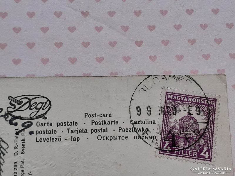 Old degi gemälde postcard 1919 carnation postcard