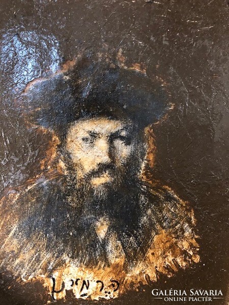 Rabbi portré, régi, olaj, vásznon,  40 x 30 cm-es nagyságú