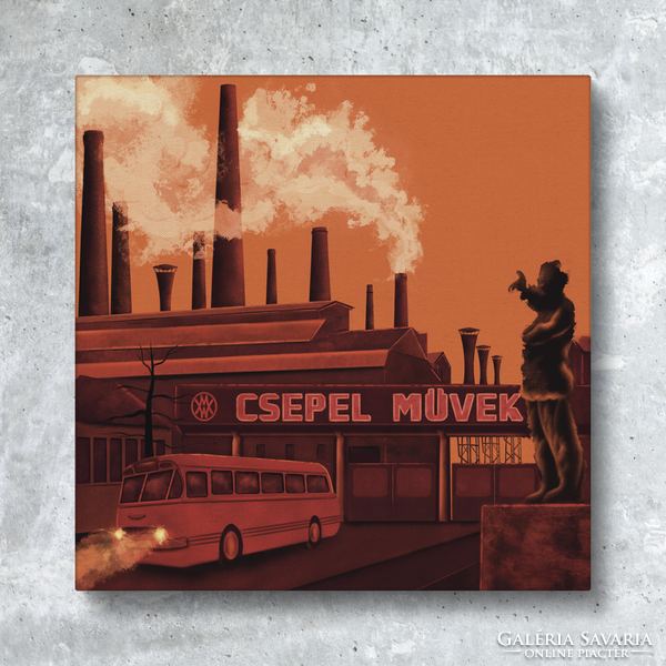Csepel works - benjamin the wolf - large canvas