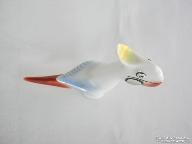 Hollóházi porcelán art deco papagáj