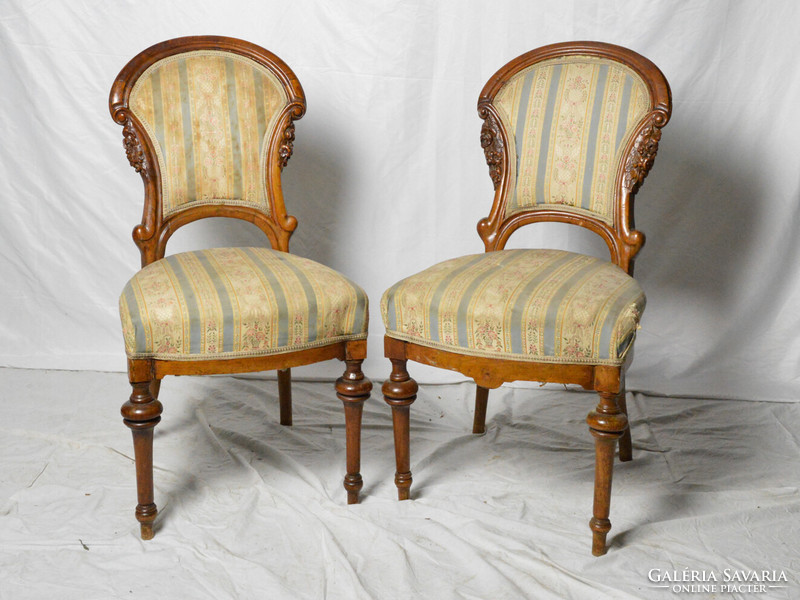2 antique Viennese baroque chairs
