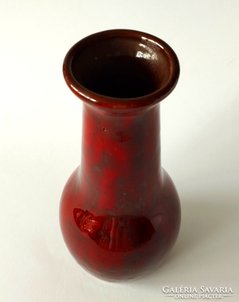 Retro high-gloss glazed applied art ceramic vase