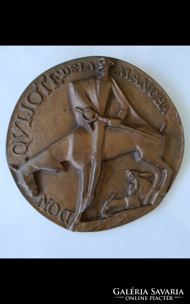 Olcsai Kiss Zoltán   Don Quijote bronz plakett