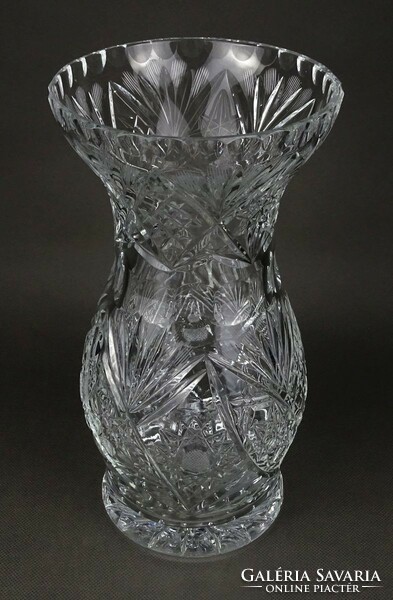 1M058 Nagyméretű kristály váza virágváza 25.5 cm