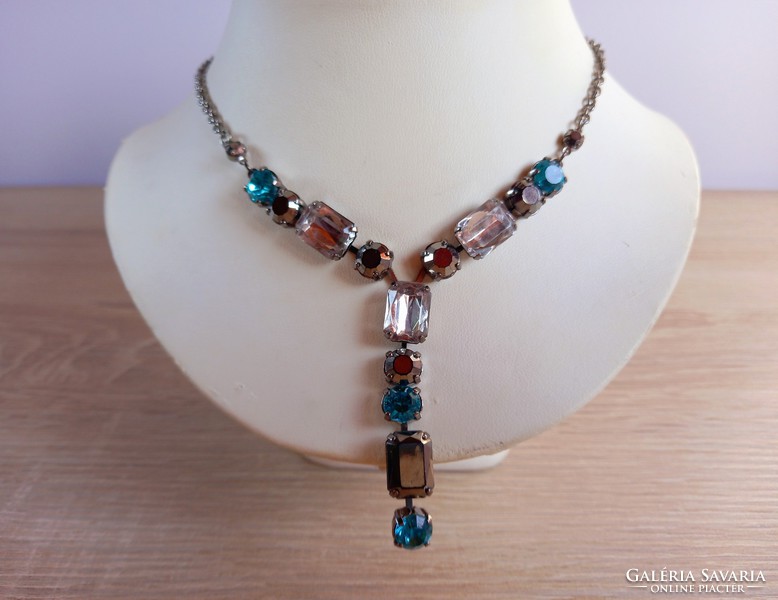 Rhinestone necklace, necklace