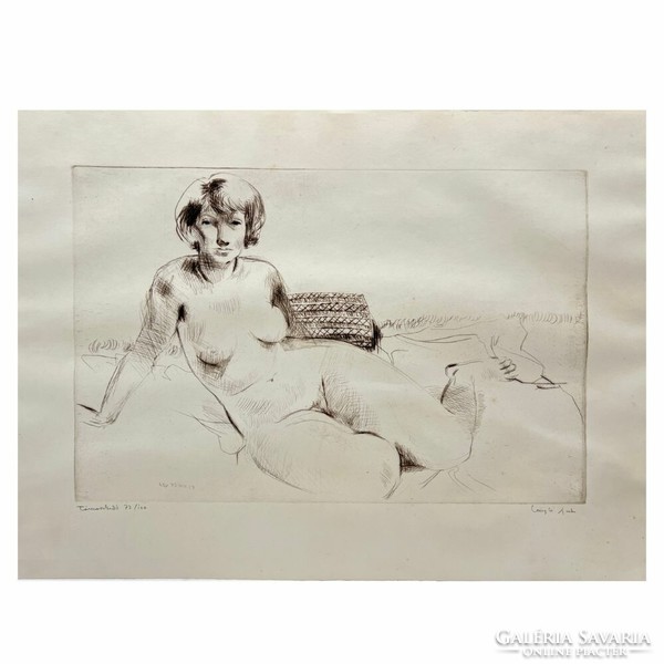 Gyula László: resting nude (f579)
