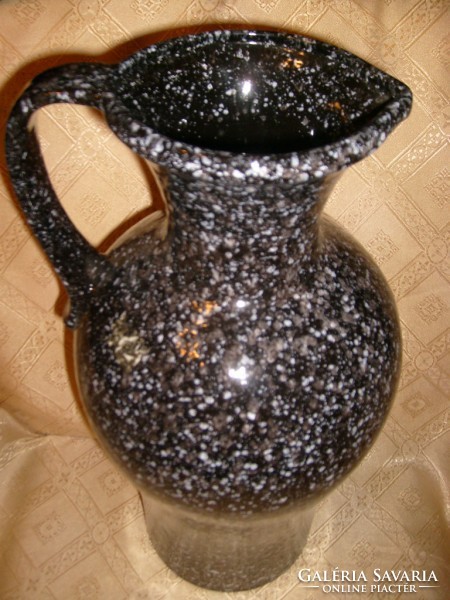 Huge wash basin or floor vase, flawless 46 cm high-gloss glazed ceramic.