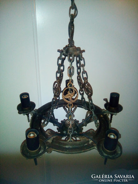 1930 Tc virden co cast iron chandelier