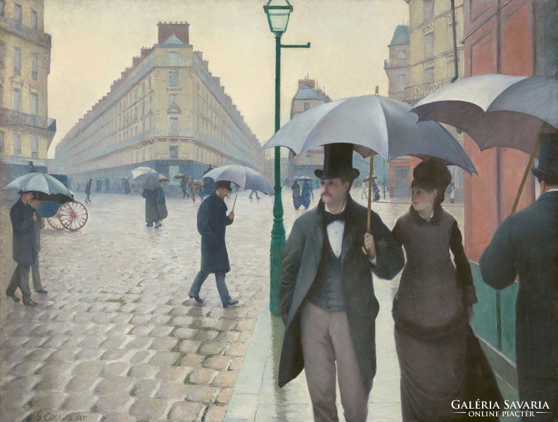 Gustave caillebotte - Parisian street, rainy day - reprint