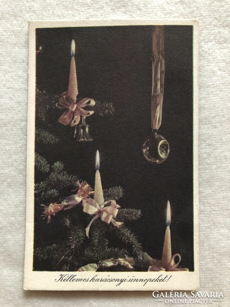 Old Christmas card - drawing by Béla Bakony -3.