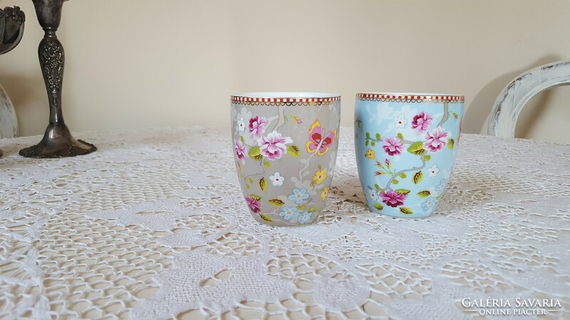 Beautiful butterfly cup and mug, 2 pcs.