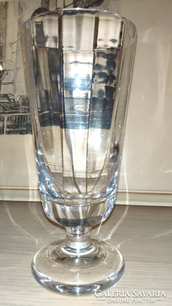 Beautiful faceted crystal glass vase