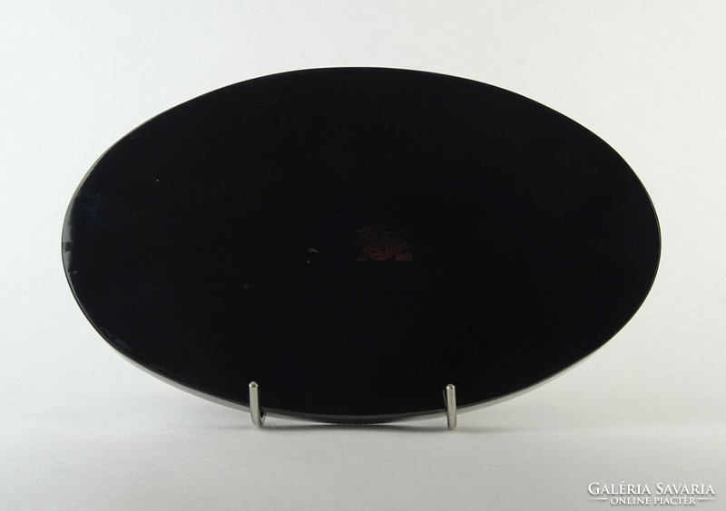 0O868 old marked Chinese lacquer tray 27 cm