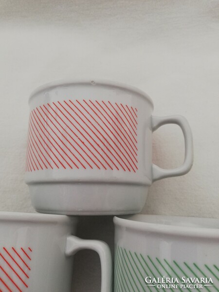 Zsolnay retro striped mugs