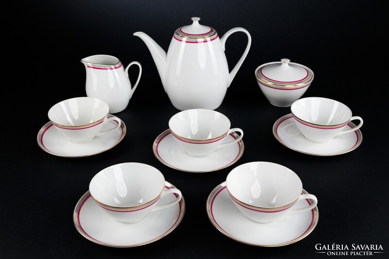 Bohemia Czechoslovak porcelain tea set, 5 persons, marked.