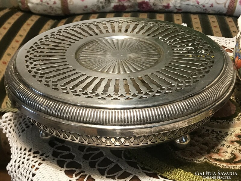 Rarity! Large silver plated warming and antique losol ware keeling & co burslem england bowl