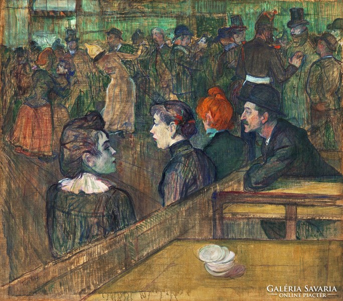 Toulouse Lautrec - A Moulin de la Galette-ben - reprint