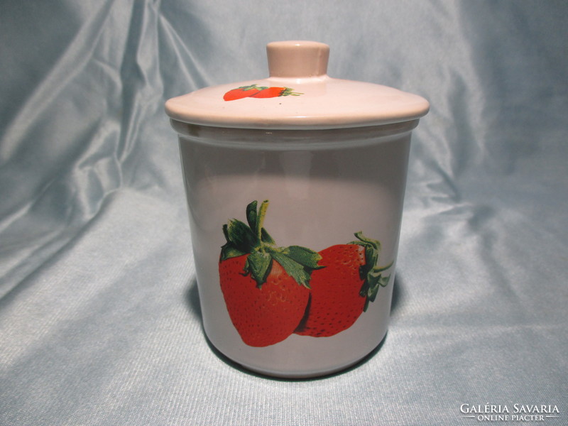 Strawberry ceramic spice rack, storage container