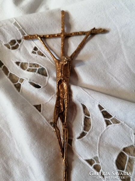 Ervin huber gilded bronze crucifix