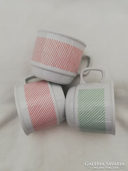 Zsolnay retro striped mugs