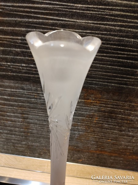 Szuperkarcsú modern kristályváza  kb.40 cm