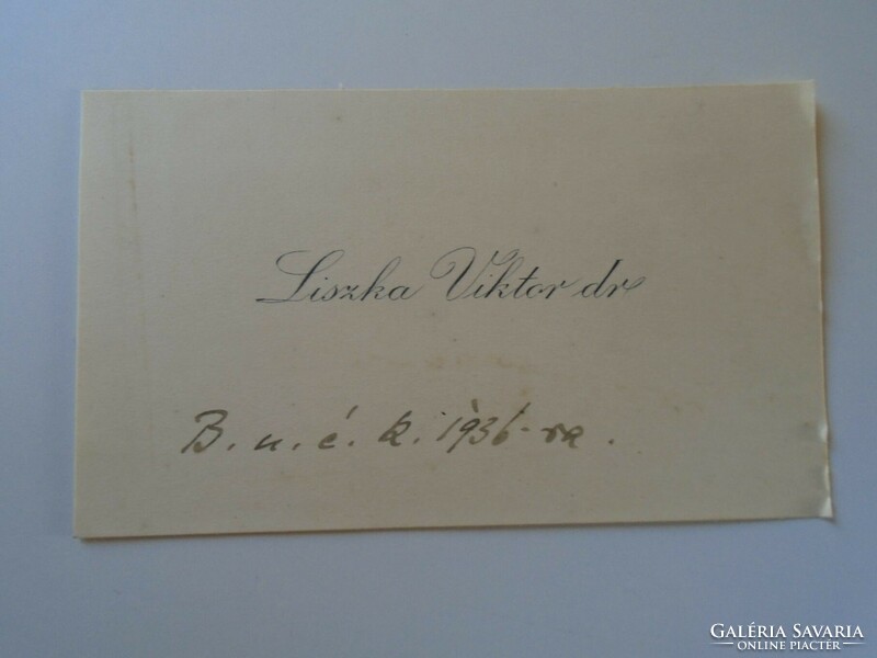 Za416.20 Viktor Liszka dr - finances - business card 1930's