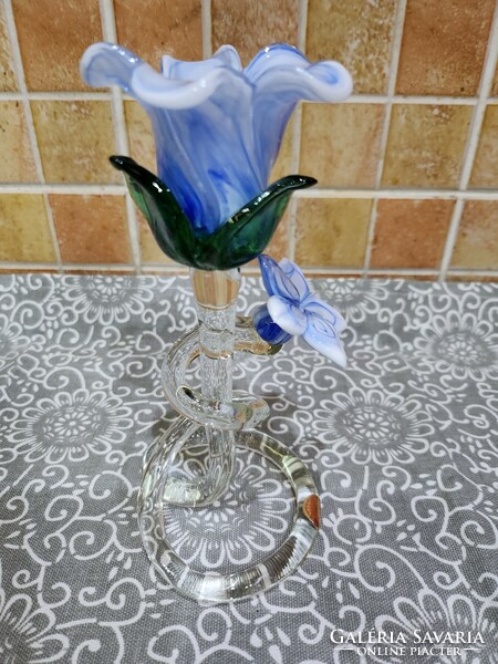 Murano flower ornament, candle holder