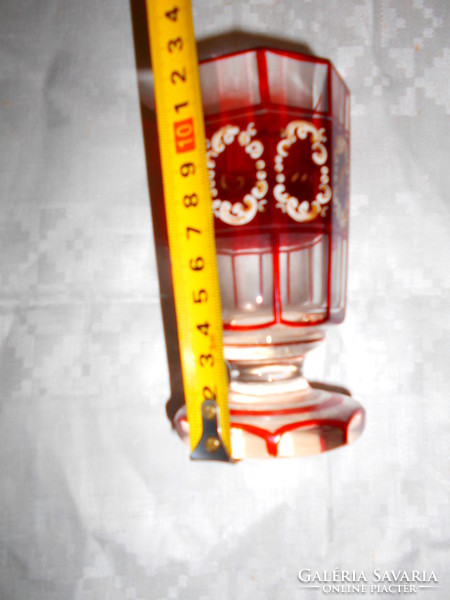 Biedermeier metszett-csiszolt üveg