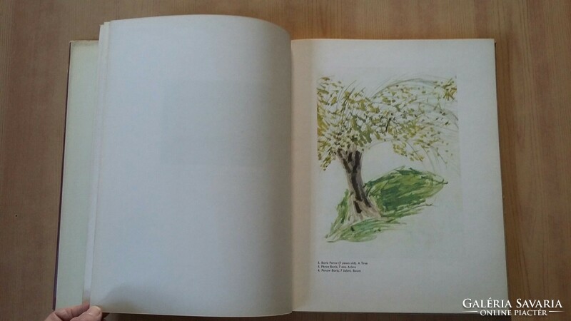 Szovjet gyerekek rajzai - angol, francia, német szövegű könyv, 1957