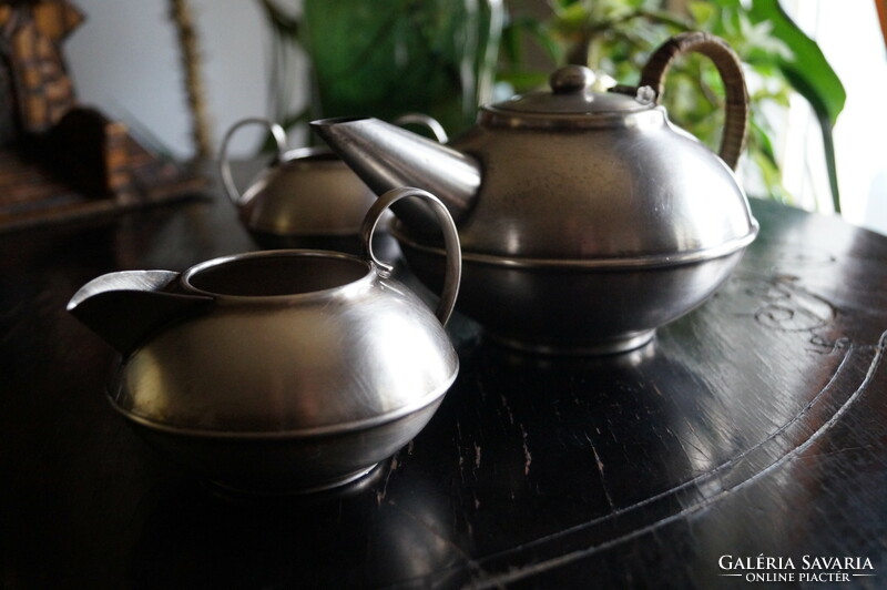 Coffee - tea - metal - set - English - retro.