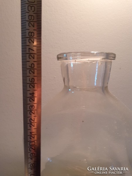 Régi nagy patikaüveg gyógyszertári palack laborüveg 27 cm