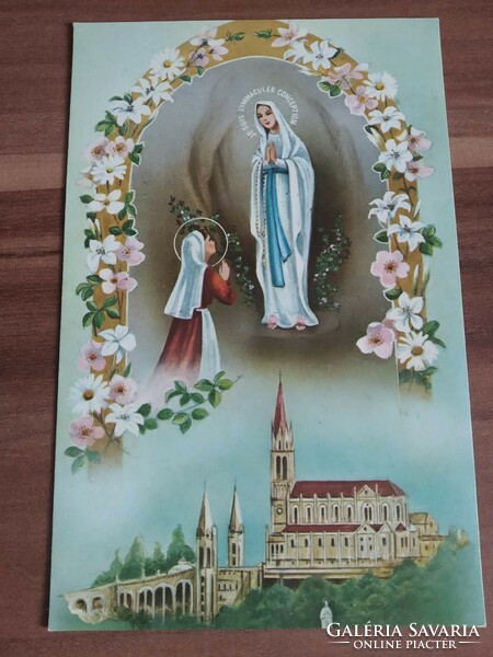 Lourdes-i képeslap, használt